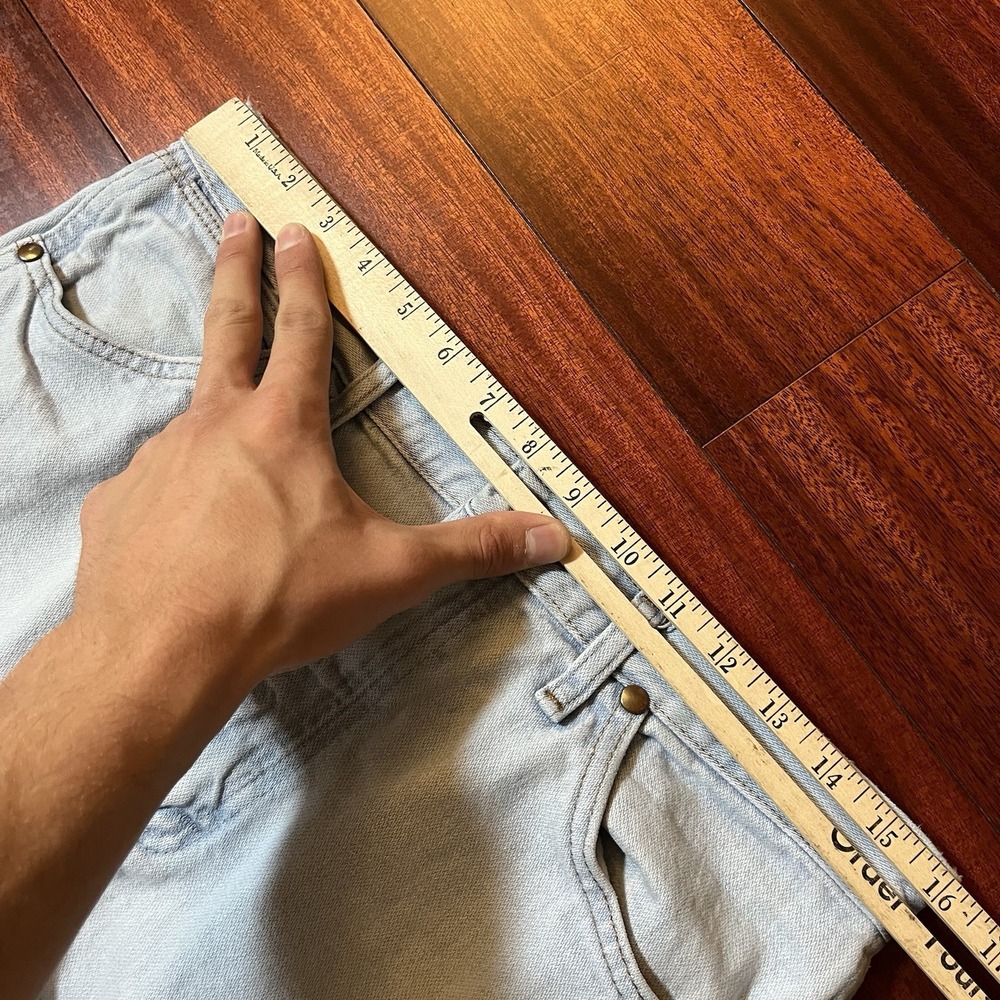 Wrangler Jeans Mens 33x32 (32x31) Light Wash Cowboy Cut Original Fit 1013MWZGH - Picture 7 of 10